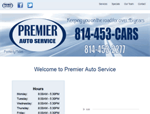 Tablet Screenshot of premierautoserviceerie.com